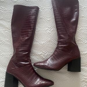 Franco Sarto Alligator skin boots